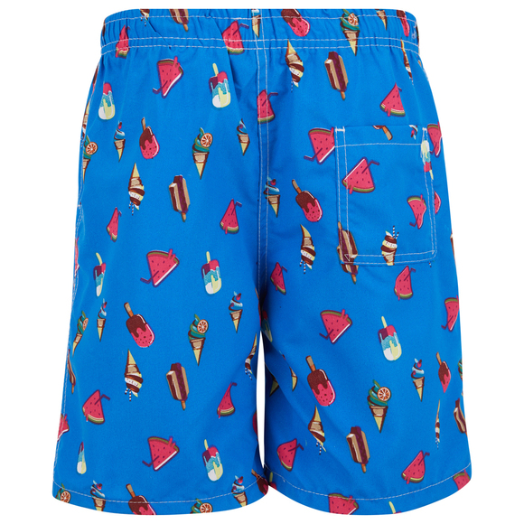 Boys Swim Trunks, Swimsuit Board Shorts, Elastic Bathing Suit, Ice Cream - Picture 4 of 5